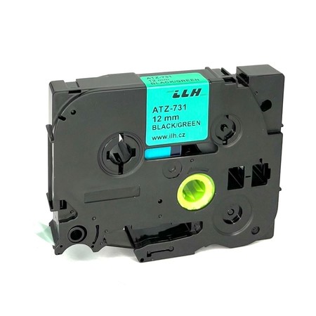 Páska ATZ-731 zelená/čierny tlač, 12 mm 