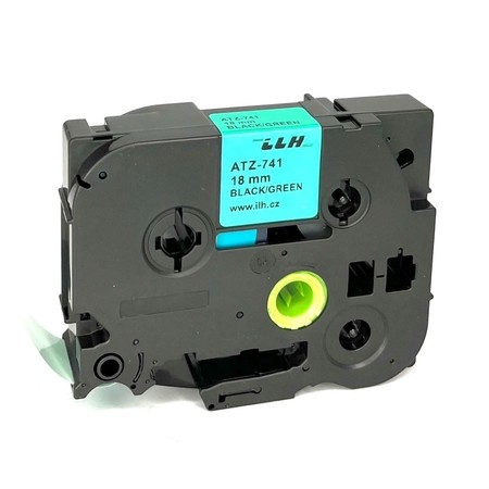 Páska ATZ-741 zelená/čierny tlač, 18 mm 