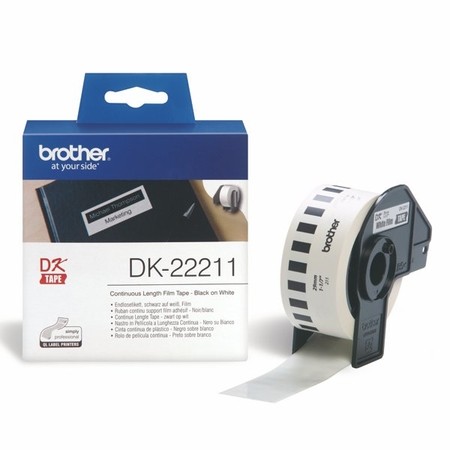 Filmová rolka Brother DK22211 biela, šírka 29 mm