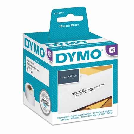Papierové štítky Dymo S0722370, 89x28 mm, 2x130 ks