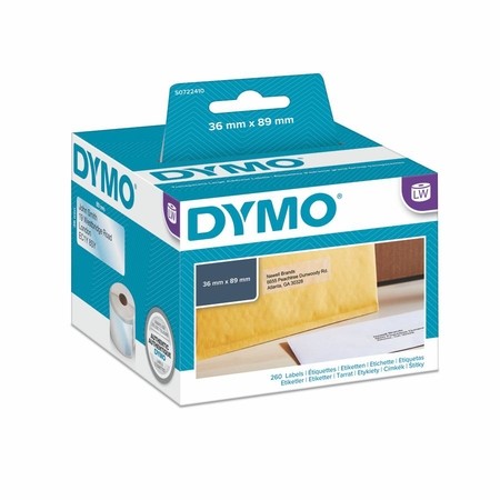 Plastové priesvitné štítky Dymo S0722410, 89x36 mm, 260 ks