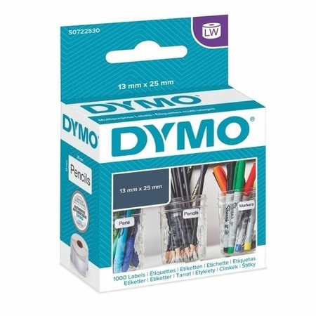 Papierové štítky Dymo S0722530, 13x25 mm, znížená priľnavosť, 1000 ks