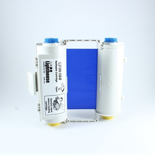 Farbiaca páska CPMR43-RC modrá s kazetou