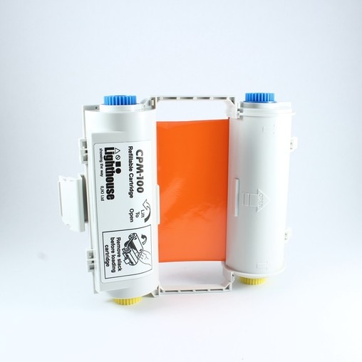 Farbiaca páska CPMR46-RC oranžová s kazetou