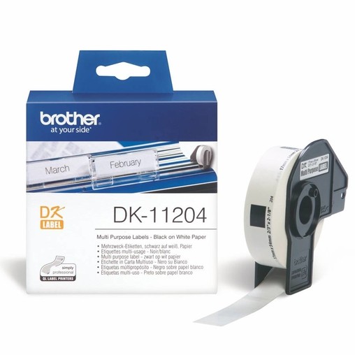 Papierové štítky Brother DK11204, 17x54 mm, 400 ks
