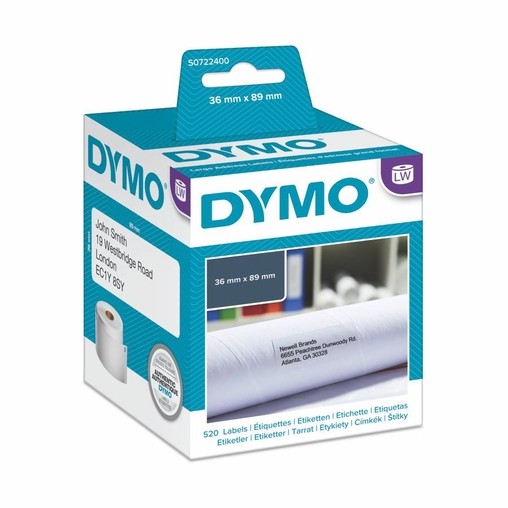 Papierové štítky Dymo S0722400, 89x36 mm, 2x260 ks