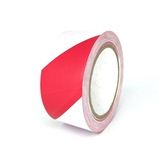 Podlahová páska TMF08 červeno-biela 50 mm, dĺžka 30 m